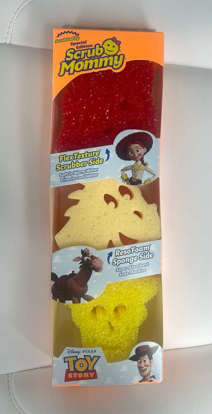 NWT Limited Edition Toy Story Scrub Mommy 3pack. Jessie, Woody and Bullseye